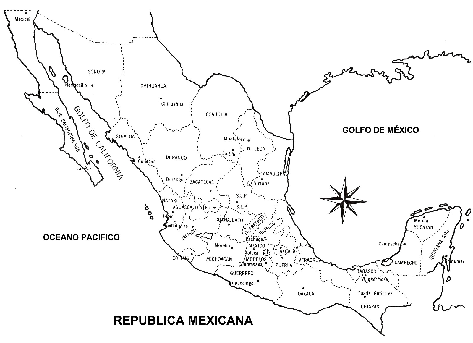 Mapa De Mexico Con Nombres Travel Report 3990