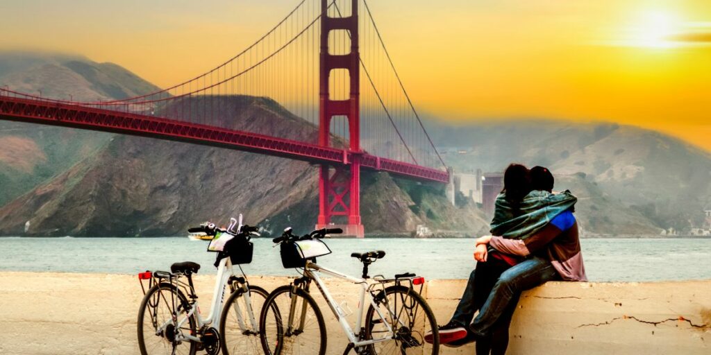 cruzar el golden gate bridge en bicicleta en san francisco