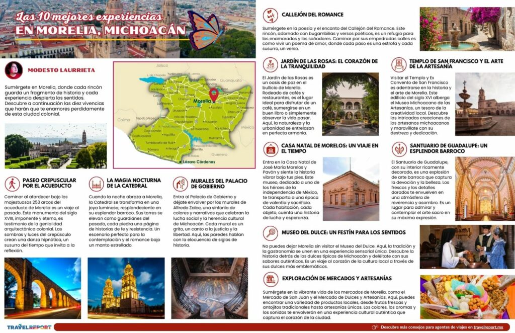 Infografia imperdibles de morelia michoacan