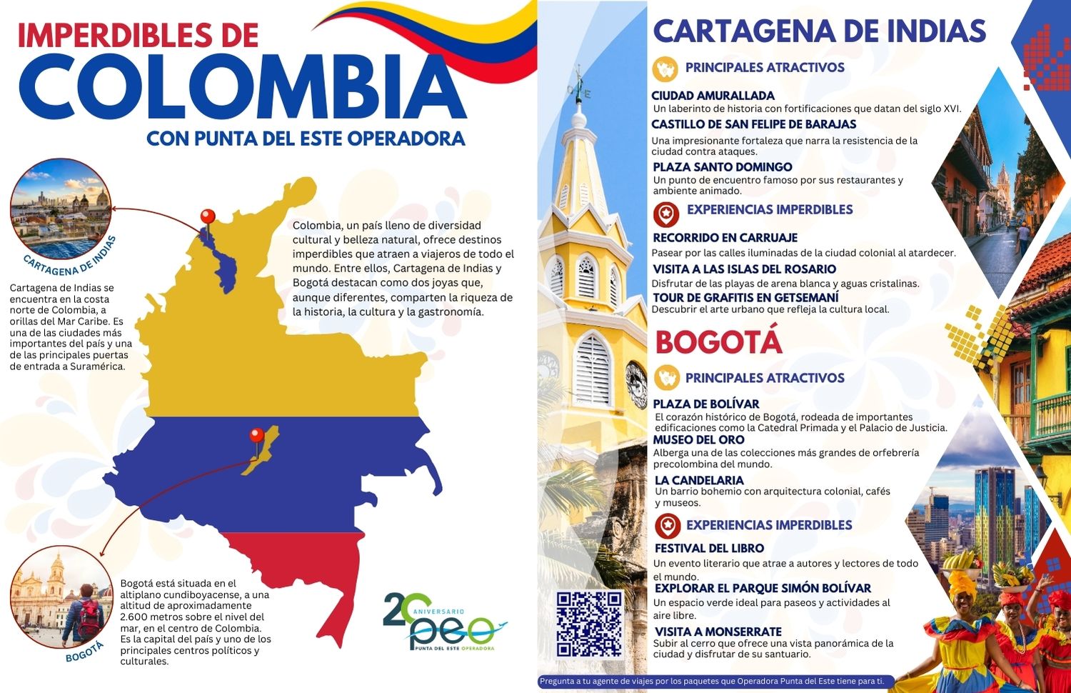 infografía de imperdibles de colombia peo