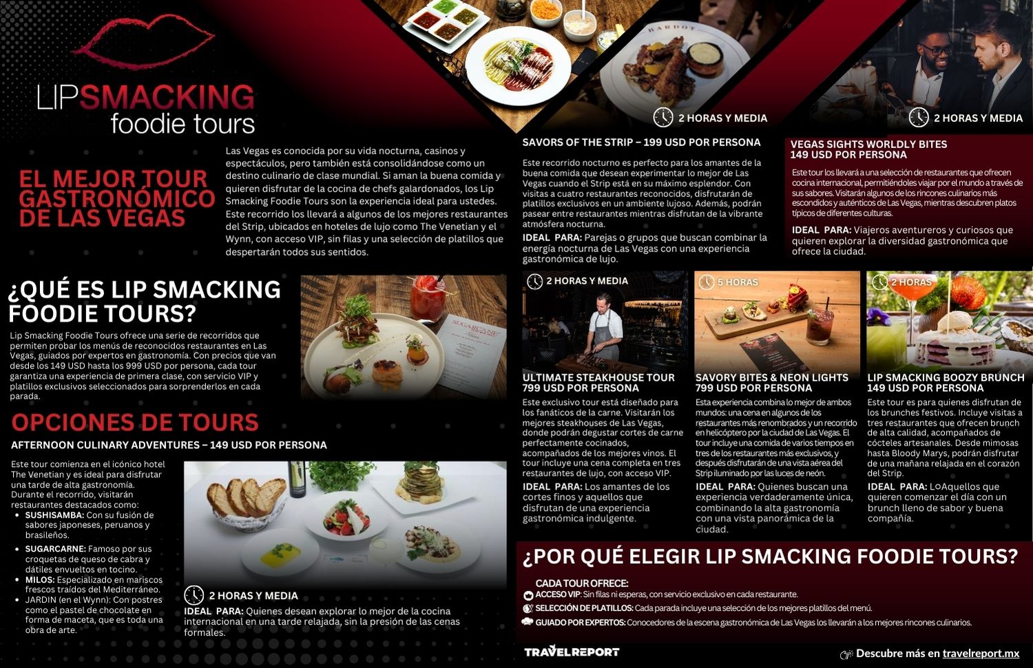 infografía de lip smacking foodie tours