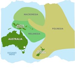 mapa explicativo de oceania