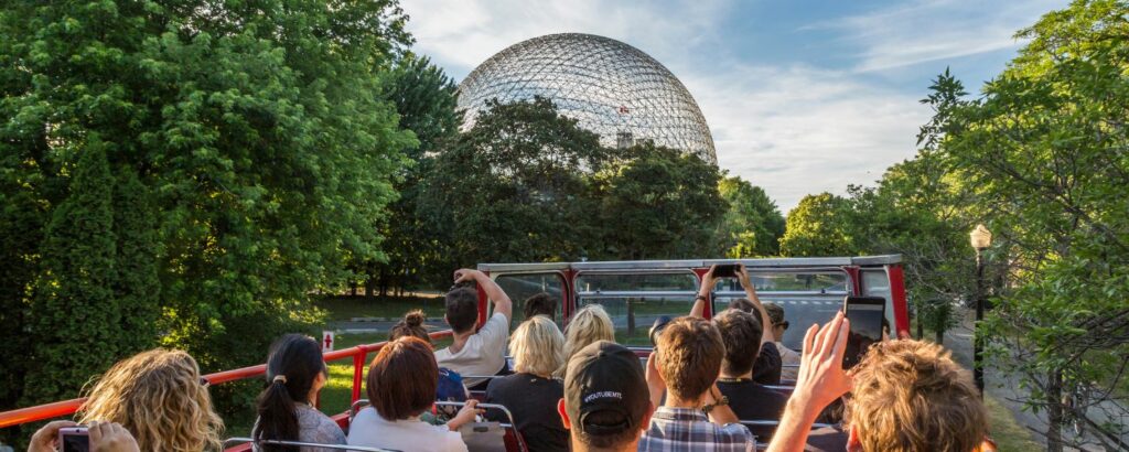 recorrido de montreal en el doubledecker bus