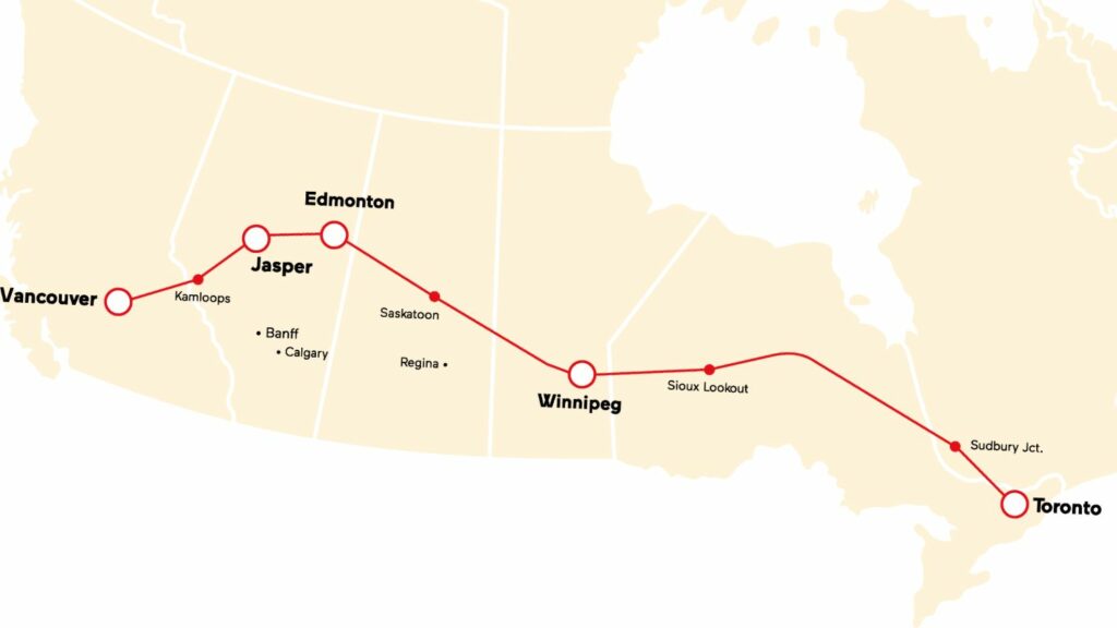 distancias y duración de cada tramo de vía rail