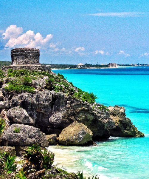 playa en el caribe mexicano