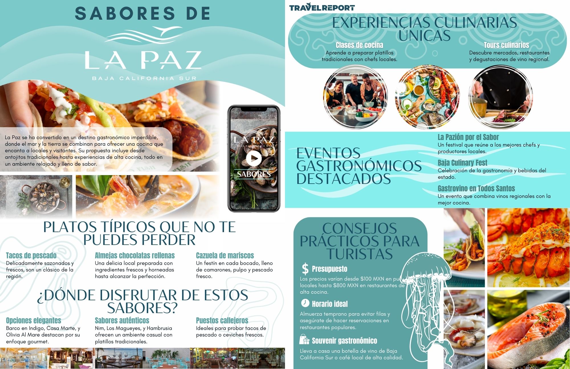 gastronomia los sabores de la paz infografia